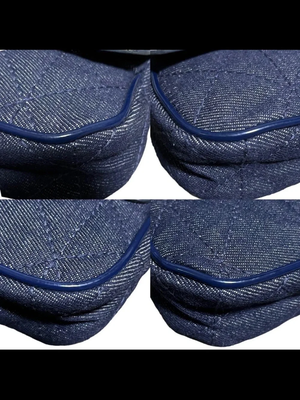 Mulberry Navy Quilted Denim and Leather Crossbody Bag